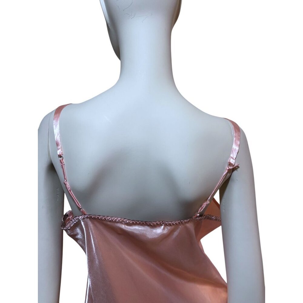 Y2K Robert Louis Slip Dress M Asymmetric Babydoll Sundress Romantic Prom Wedding - Picture 3 of 7